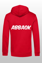 Lade das Bild in den Galerie-Viewer, Abbaok Schriftzug Hoodie Rot Duo