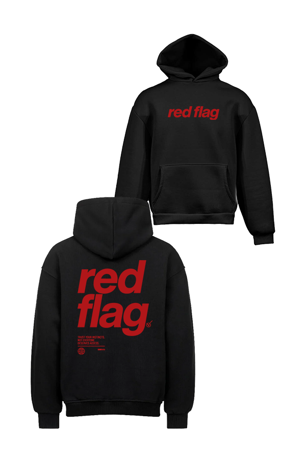 Red Flag Oversized Hoodie