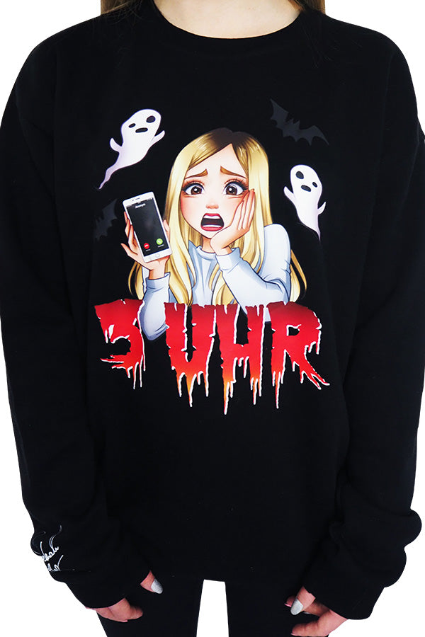 3 Uhr Sweater Schwarz