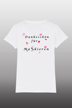 Lade das Bild in den Galerie-Viewer, Dankeschön für MaSkieren T-Shirt-V weiß
