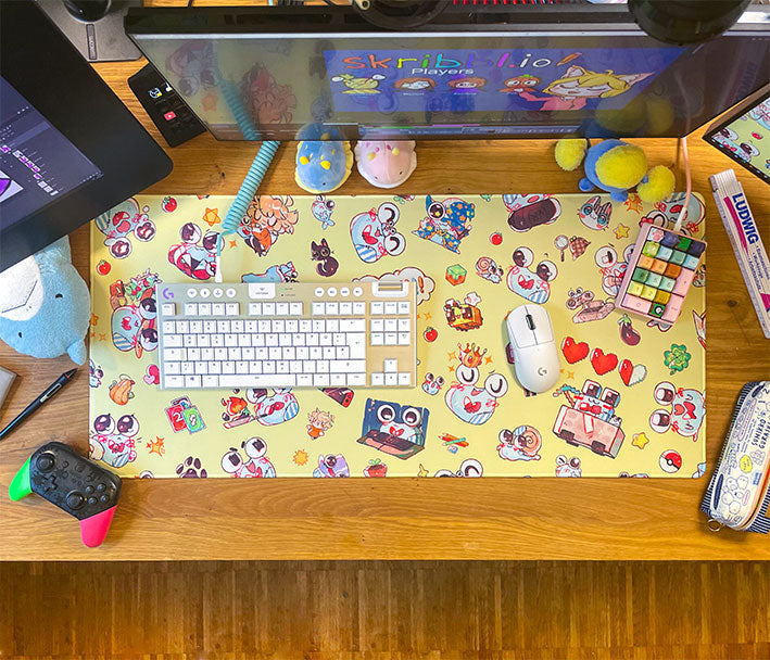 Schneckchen Mausmatte + Stickerbogen