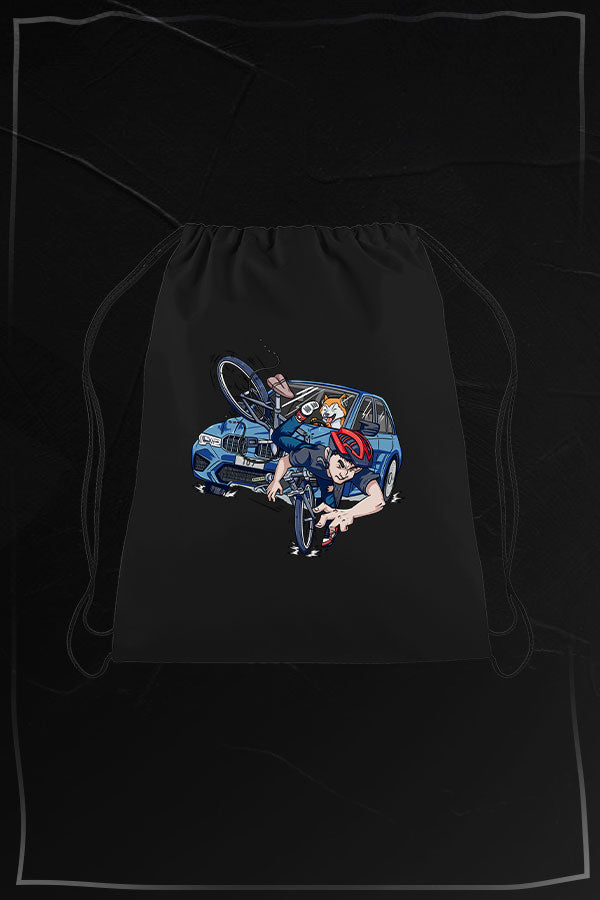 Radlfahrer Turnbeutel black